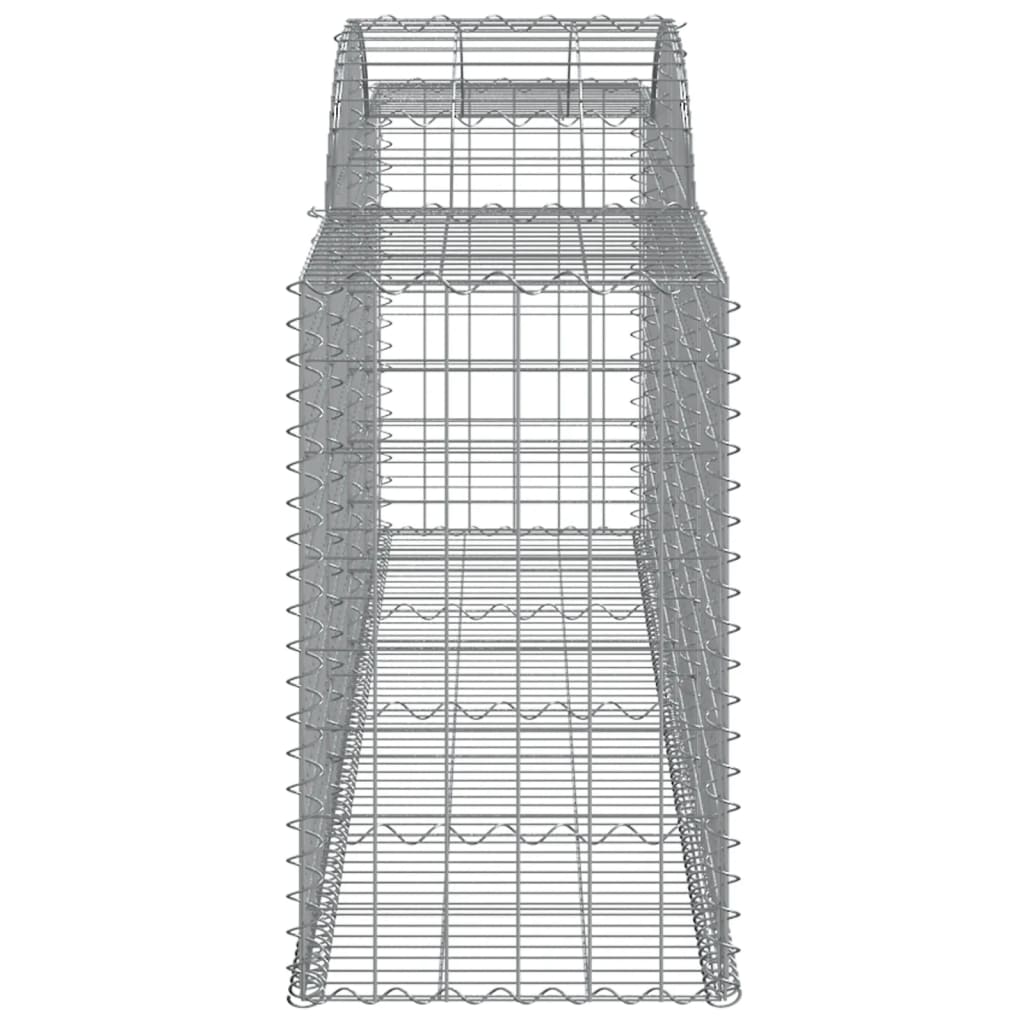 Paniers à gabions arqués 2 pcs 300x50x80/100 cm fer galvanisé