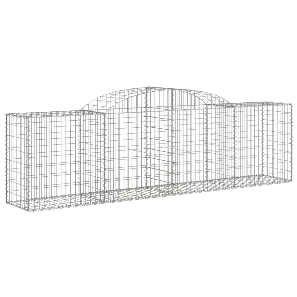 Paniers à gabions arqués 3 pcs 300x50x80/100 cm fer galvanisé