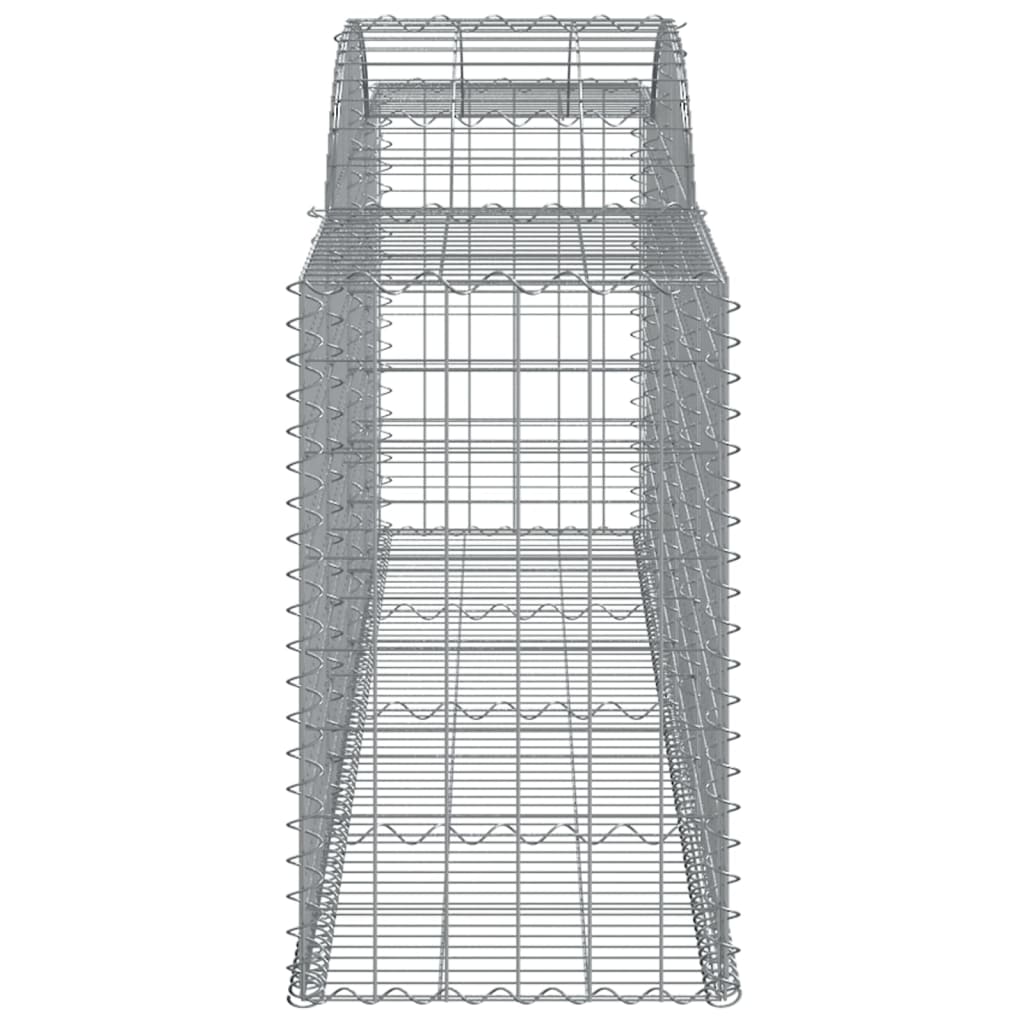 Paniers à gabions arqués 3 pcs 300x50x80/100 cm fer galvanisé