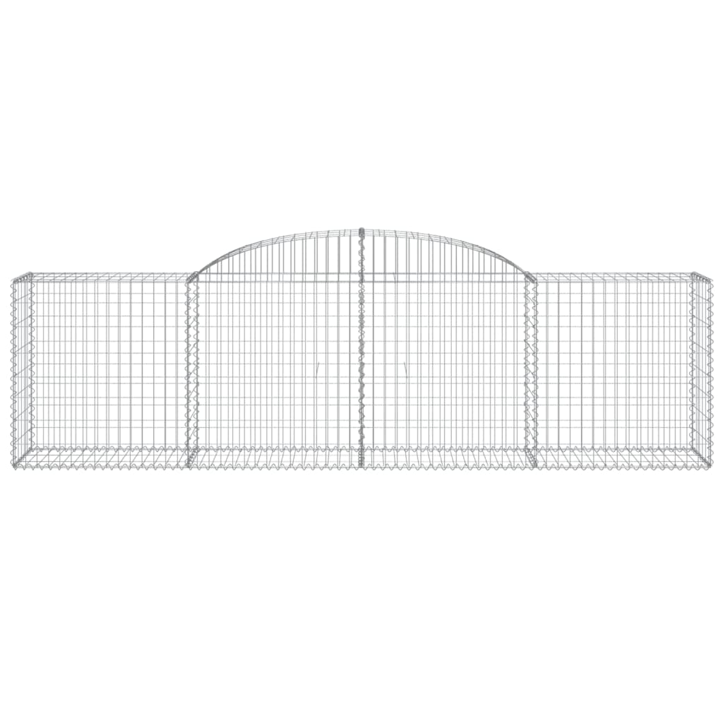 Paniers à gabions arqués 6 pcs 300x50x80/100 cm fer galvanisé