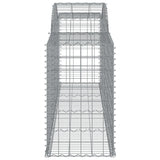 Arched Gabion Baskets 12 pcs 300x50x80/100 cm Galvanized Iron