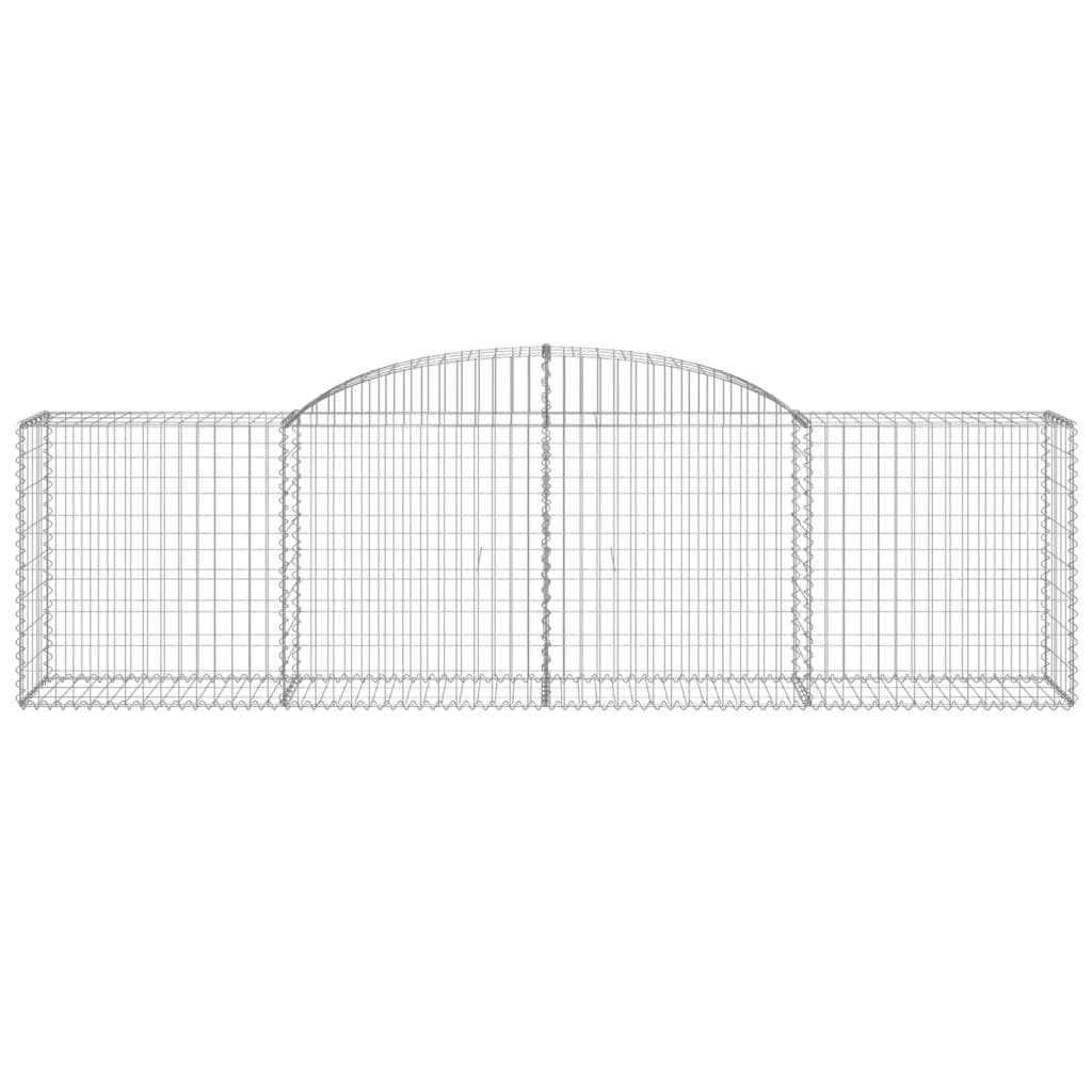 Paniers à gabions arqués 17 pcs 300x50x80/100 cm fer galvanisé