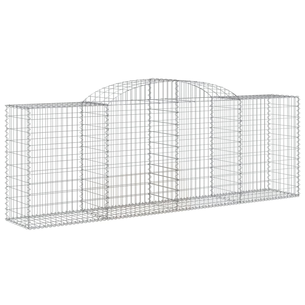 Paniers à gabions arqués 3 pcs 300x50x100/120 cm fer galvanisé