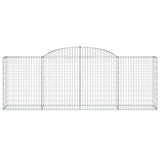 Paniers à gabions arqués 4 pcs 300x50x100/120 cm fer galvanisé