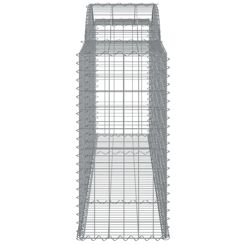 Paniers à gabions arqués 5 pcs 300x50x100/120 cm fer galvanisé