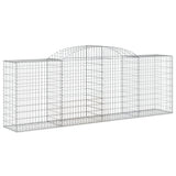 Paniers à gabions arqués 9 pcs 300x50x100/120 cm fer galvanisé