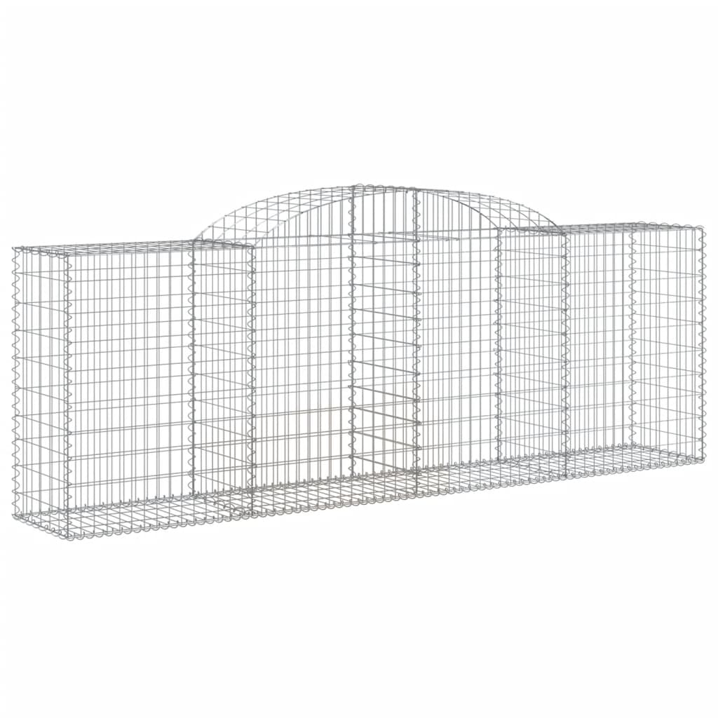 Arched Gabion Baskets 11 pcs 300x50x100/120 cm Galvanized Iron