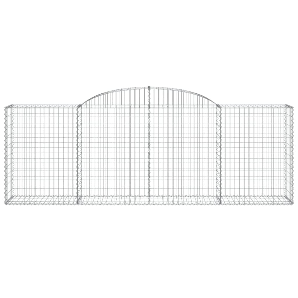 Arched Gabion Baskets 12 pcs 300x50x100/120 cm Galvanized Iron