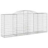 Paniers à gabions arqués 3 pcs 300x50x120/140 cm fer galvanisé