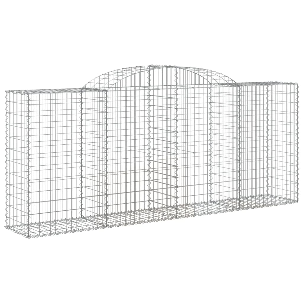 Paniers à gabions arqués 5 pcs 300x50x120/140 cm fer galvanisé