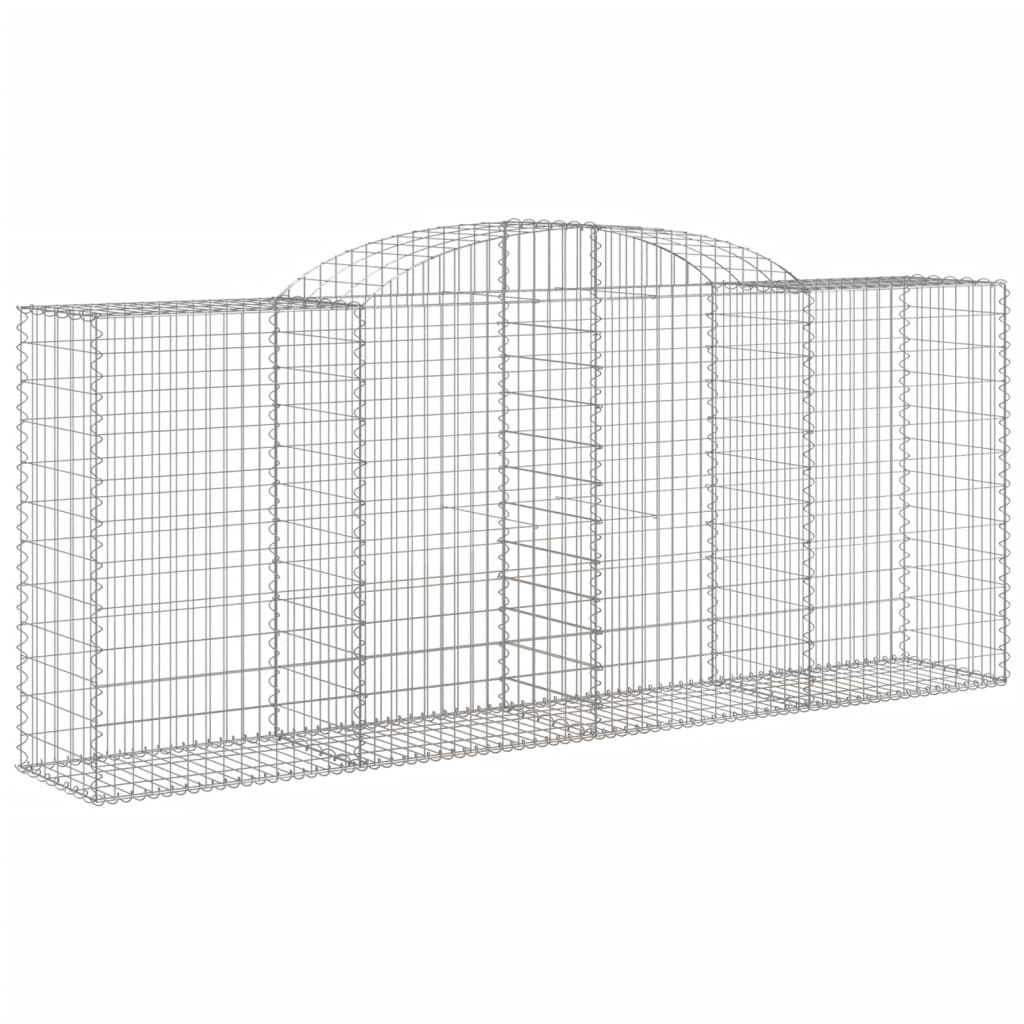 Arched Gabion Baskets 12 pcs 300x50x120/140 cm Galvanized Iron