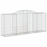 Arched Gabion Baskets 12 pcs 300x50x120/140 cm Galvanized Iron