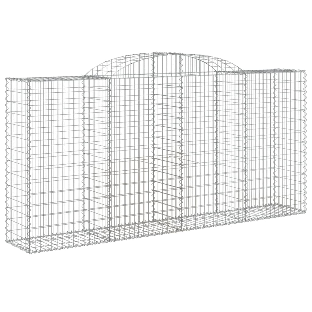 Paniers à gabions arqués 6 pcs 300x50x140/160 cm fer galvanisé