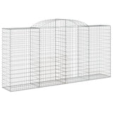 Paniers à gabions arqués 6 pcs 300x50x140/160 cm fer galvanisé