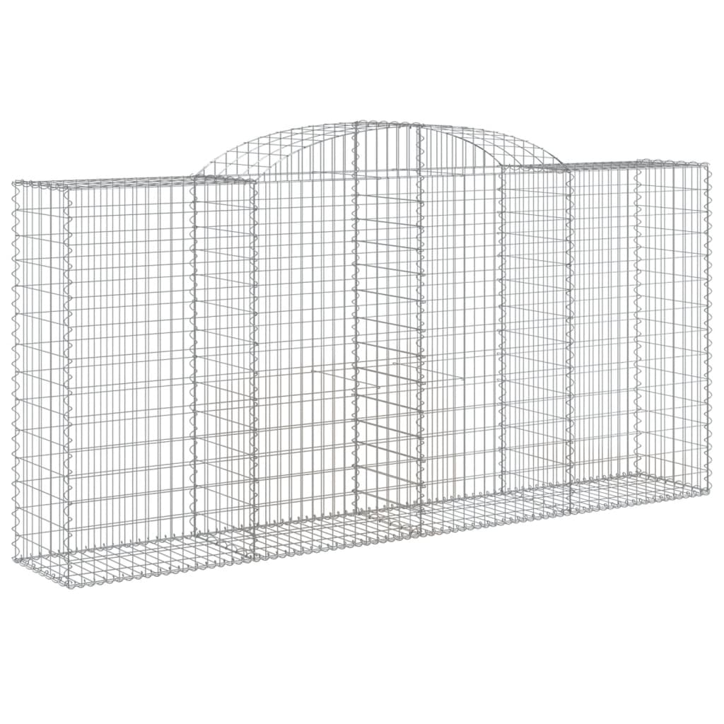 Paniers à gabions arqués 7 pcs 300x50x140/160 cm fer galvanisé