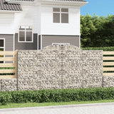 Paniers à gabions arqués 3 pcs 300x50x160/180 cm fer galvanisé