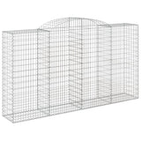 Paniers à gabions arqués 5 pcs 300x50x160/180 cm fer galvanisé