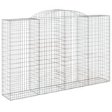 Paniers à gabions arqués 2 pcs 300x50x180/200 cm fer galvanisé