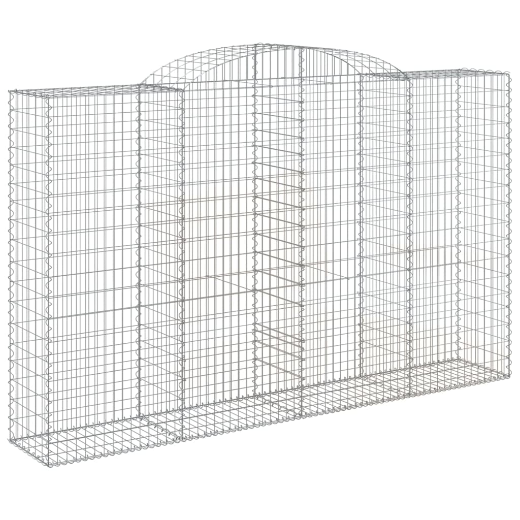 Paniers à gabions arqués 3 pcs 300x50x180/200 cm fer galvanisé