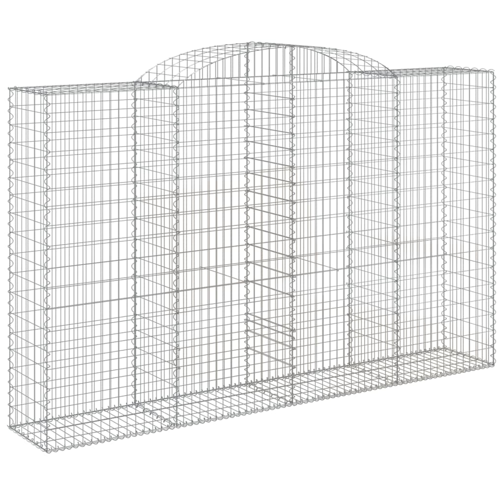 Paniers à gabions arqués 5 pcs 300x50x180/200 cm fer galvanisé