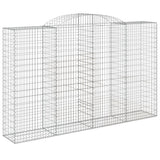 Paniers à gabions arqués 5 pcs 300x50x180/200 cm fer galvanisé