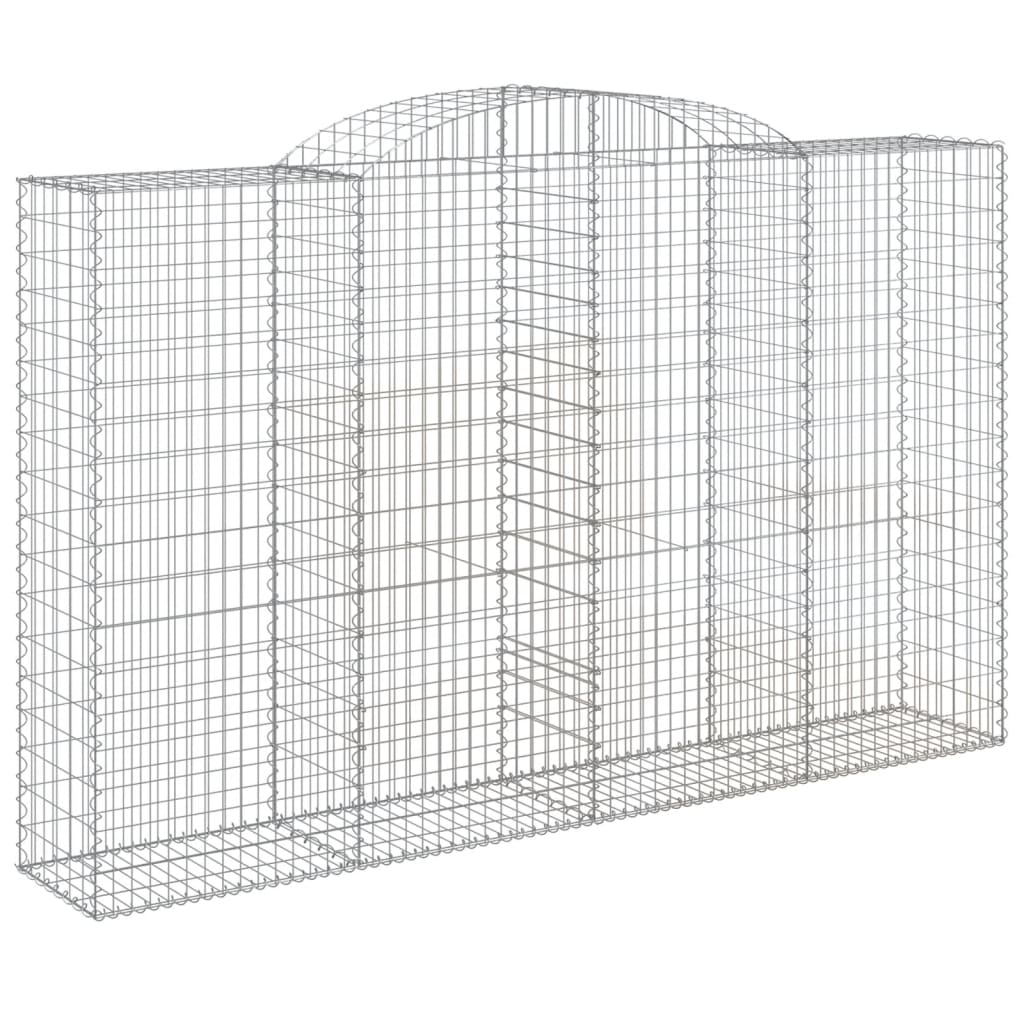 Paniers à gabions arqués 13 pcs 300x50x180/200 cm fer galvanisé