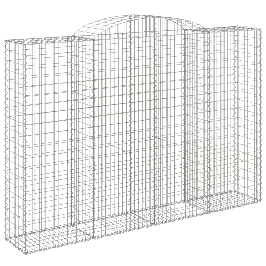 Paniers à gabions arqués 2 pcs 300x50x200/220 cm fer galvanisé