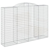 Paniers à gabions arqués 2 pcs 300x50x200/220 cm fer galvanisé