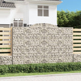 Paniers à gabions arqués 3 pcs 300x50x200/220 cm fer galvanisé