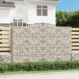 Paniers à gabions arqués 5 pcs 300x50x200/220 cm fer galvanisé