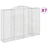 Paniers à gabions arqués 7 pcs 300x50x200/220 cm Fer galvanisé