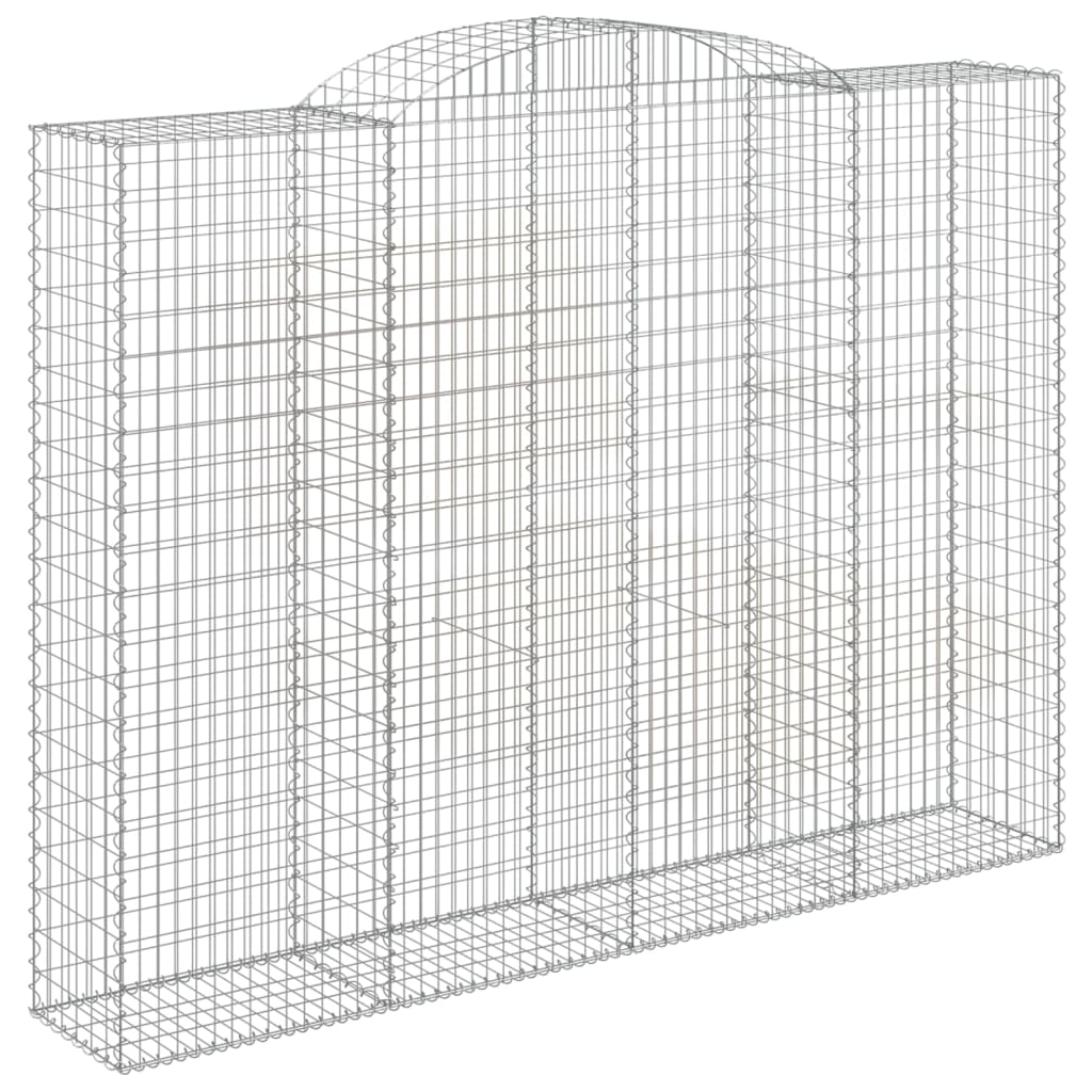 Paniers à gabions arqués 3 pcs 300x50x220/240 cm fer galvanisé