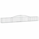 Paniers à gabions arqués 2 pcs 400x30x40/60 cm Fer galvanisé