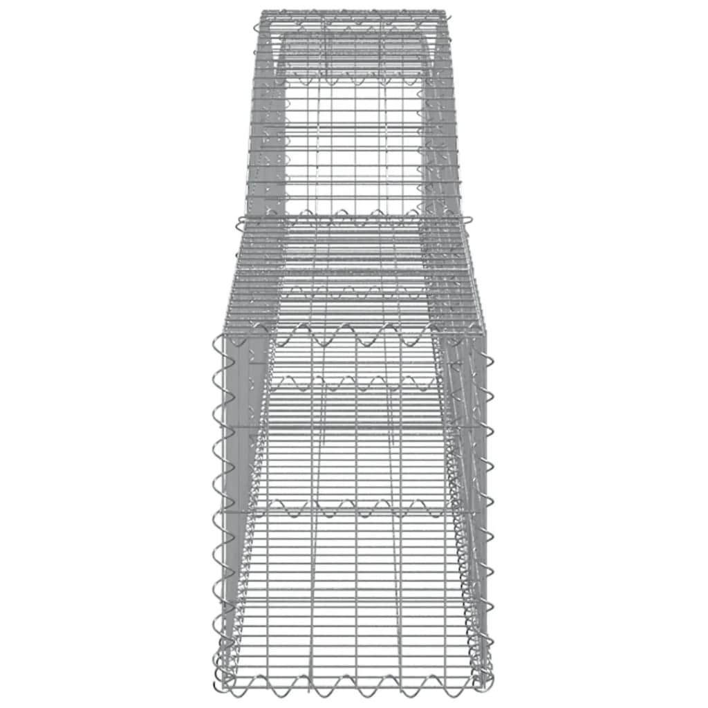 Paniers à gabions arqués 2 pcs 400x30x40/60 cm Fer galvanisé