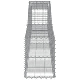 Paniers à gabions arqués 2 pcs 400x30x40/60 cm Fer galvanisé