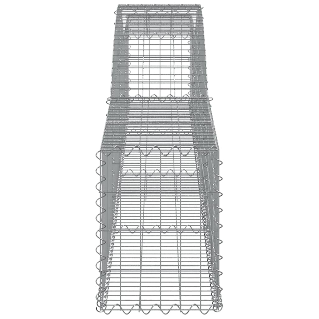 Paniers à gabions arqués 3 pcs 400x30x40/60 cm Fer galvanisé