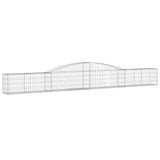 Paniers à gabions arqués 4 pcs 400x30x40/60 cm Fer galvanisé