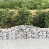 Paniers à gabions arqués 5 pcs 400x30x60/80 cm Fer galvanisé