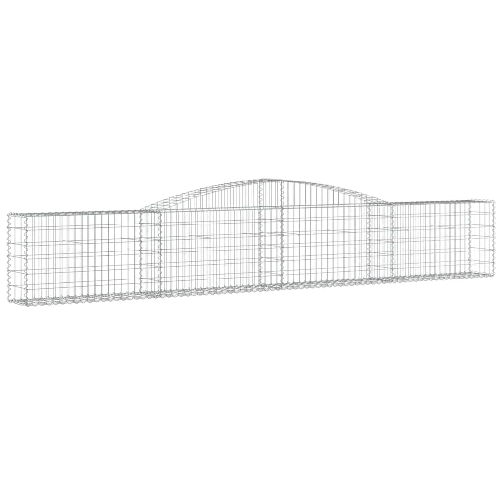 Paniers à gabions arqués 6 pcs 400x30x60/80 cm Fer galvanisé