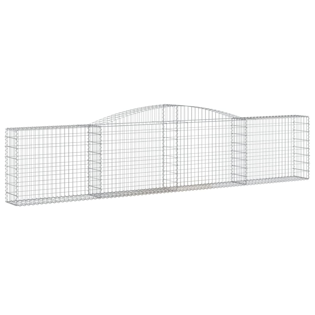 Paniers à gabions arqués 2 pcs 400x30x80/100 cm Fer galvanisé