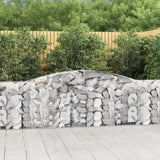 Paniers à gabions arqués 6 pcs 400x30x80/100 cm Fer galvanisé