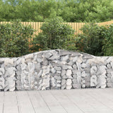 Paniers à gabions arqués 8 pcs 400x30x80/100 cm Fer galvanisé