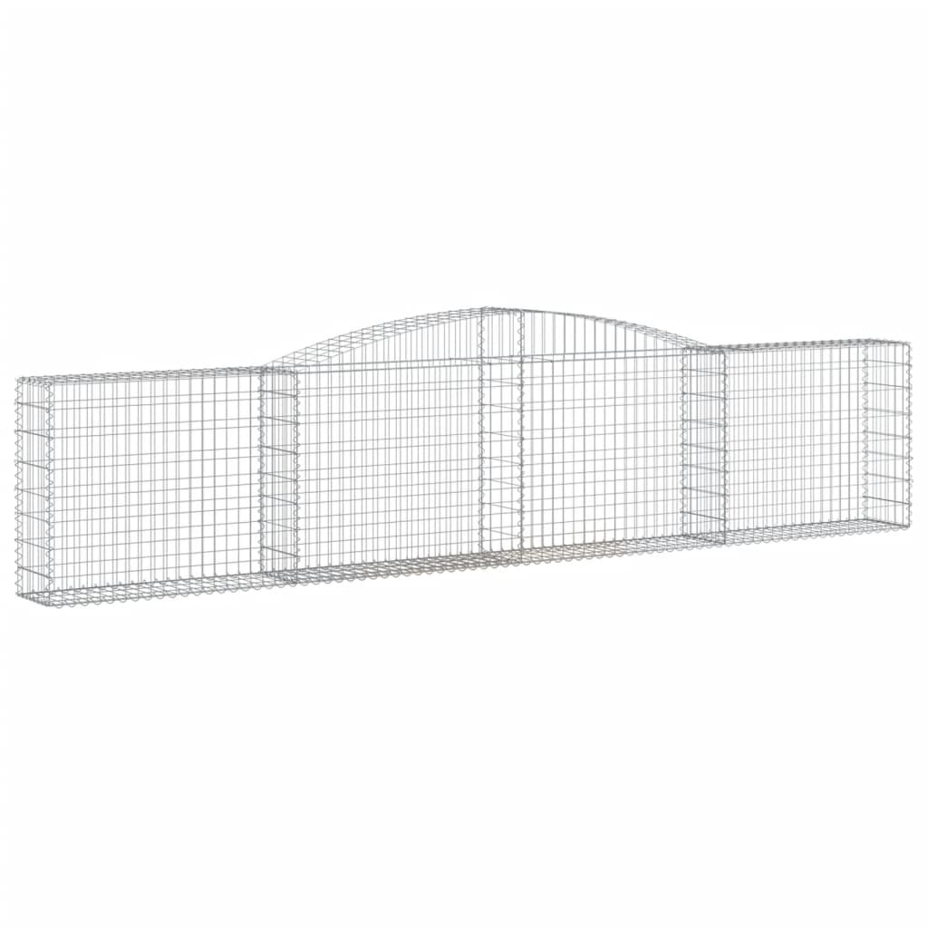 Arched Gabion Baskets 10 pcs 400x30x80/100 cm Galvanized Iron