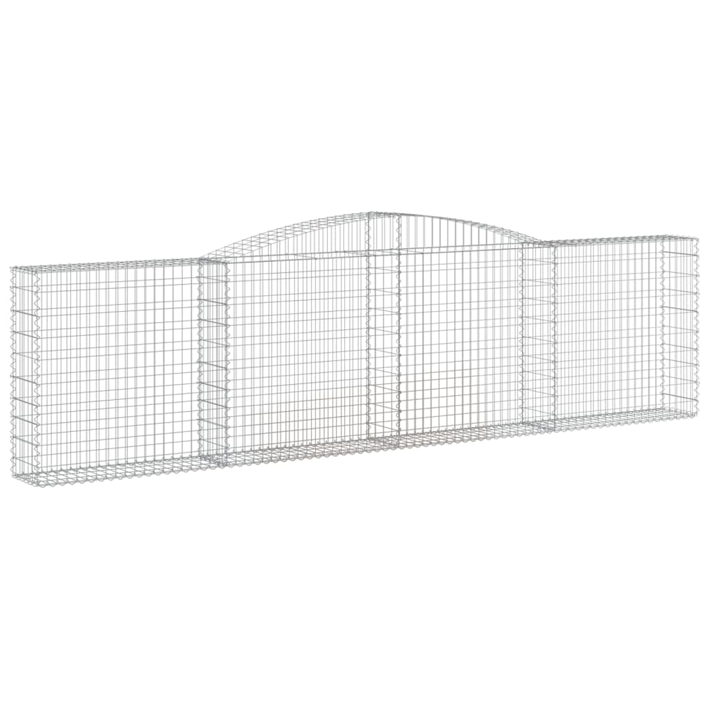 Paniers à gabions arqués 6 pcs 400x30x100/120 cm Fer galvanisé