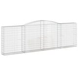 Paniers à gabions arqués 2 pcs 400x30x120/140 cm Fer galvanisé