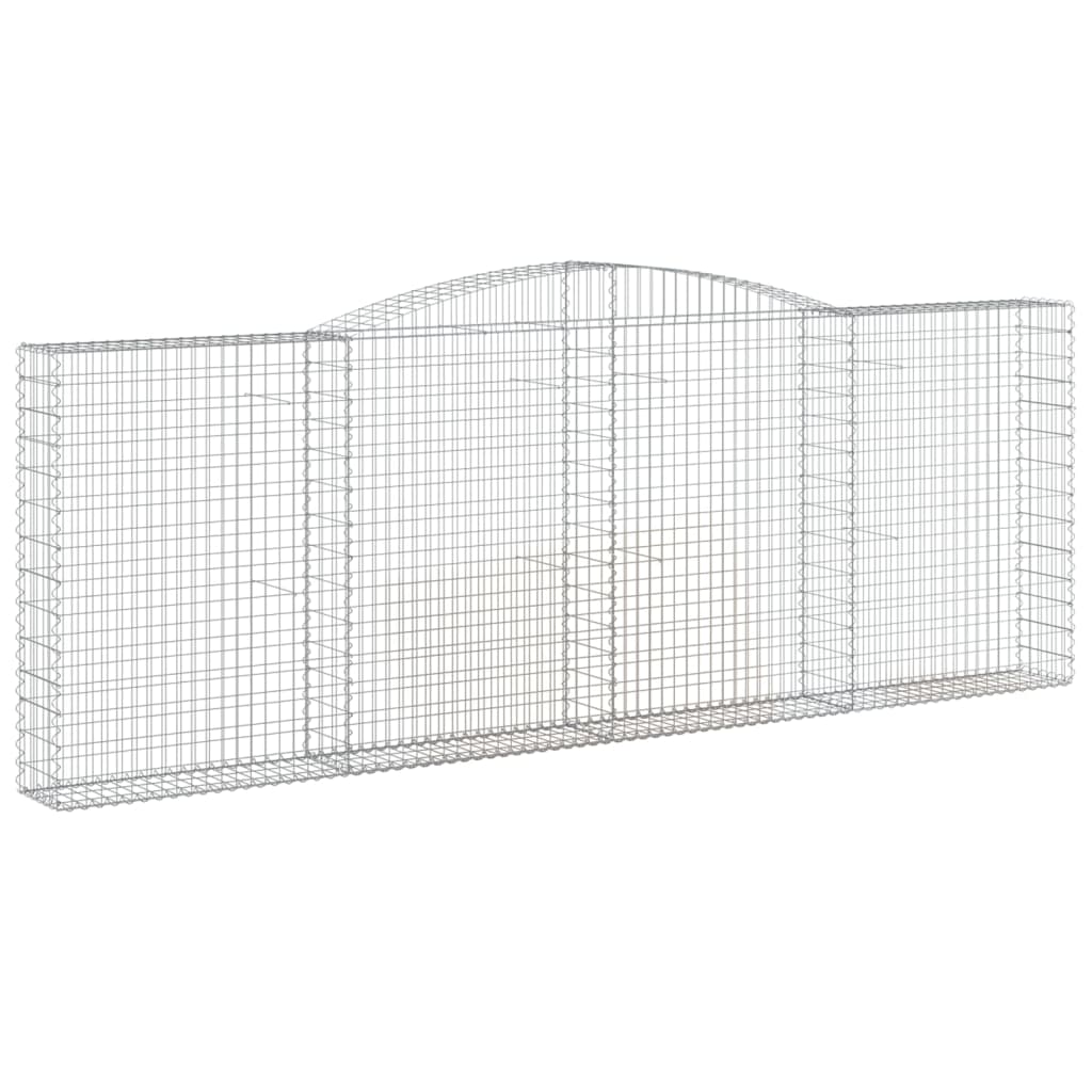 Paniers à gabions arqués 3 pcs 400x30x140/160 cm Fer galvanisé