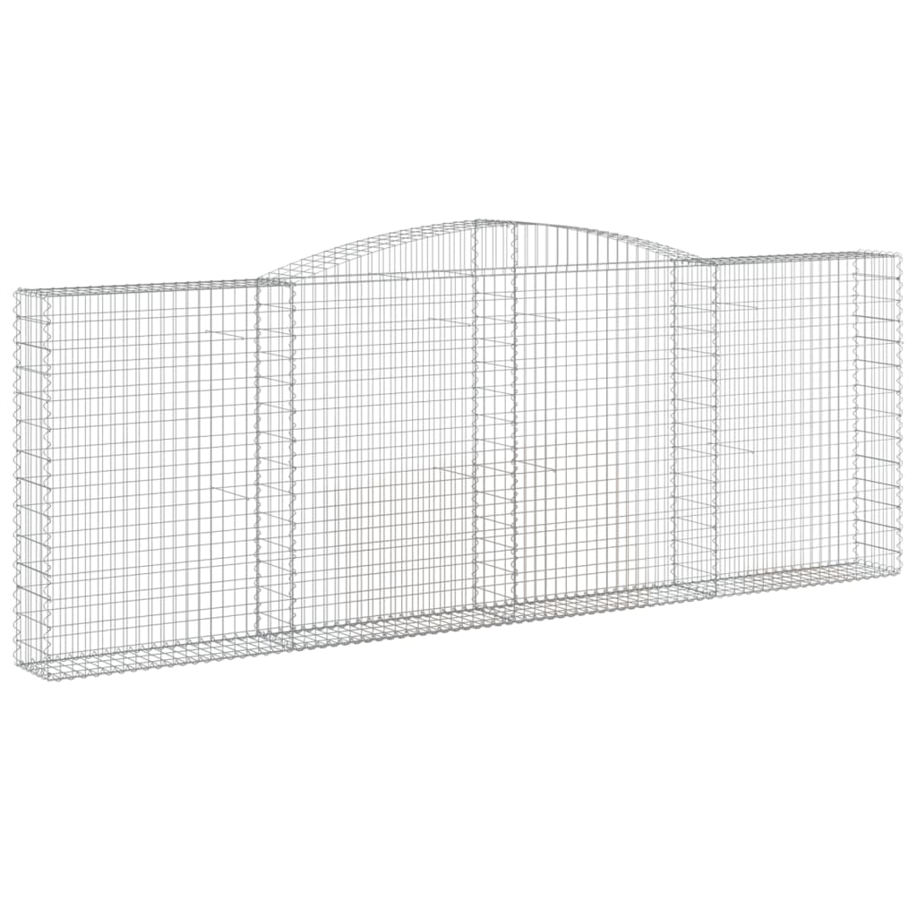 Paniers à gabions arqués 8 pcs 400x30x140/160 cm Fer galvanisé