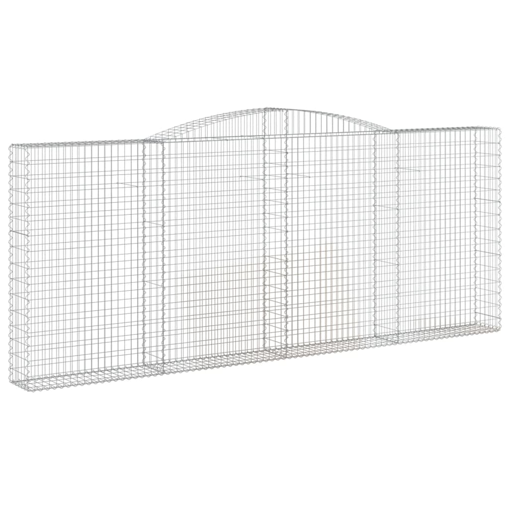 Paniers à gabions arqués 3 pcs 400x30x160/180 cm Fer galvanisé