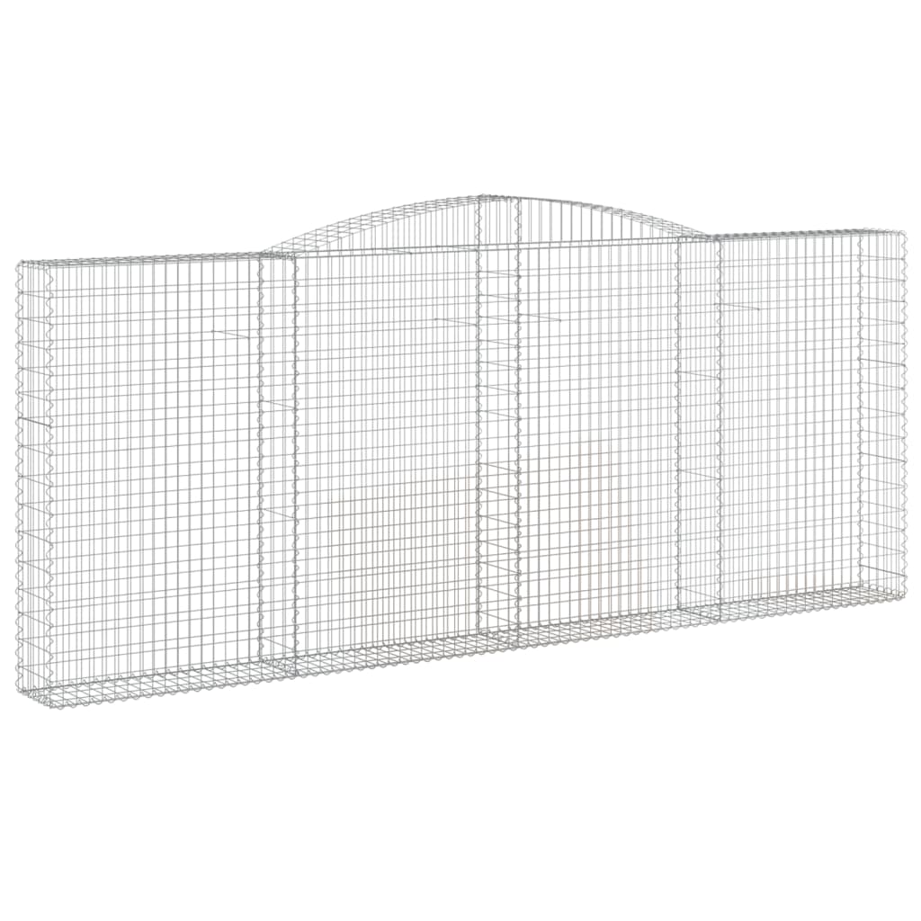 Paniers à gabions arqués 9 pcs 400x30x160/180 cm Fer galvanisé