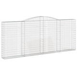 Paniers à gabions arqués 9 pcs 400x30x160/180 cm Fer galvanisé